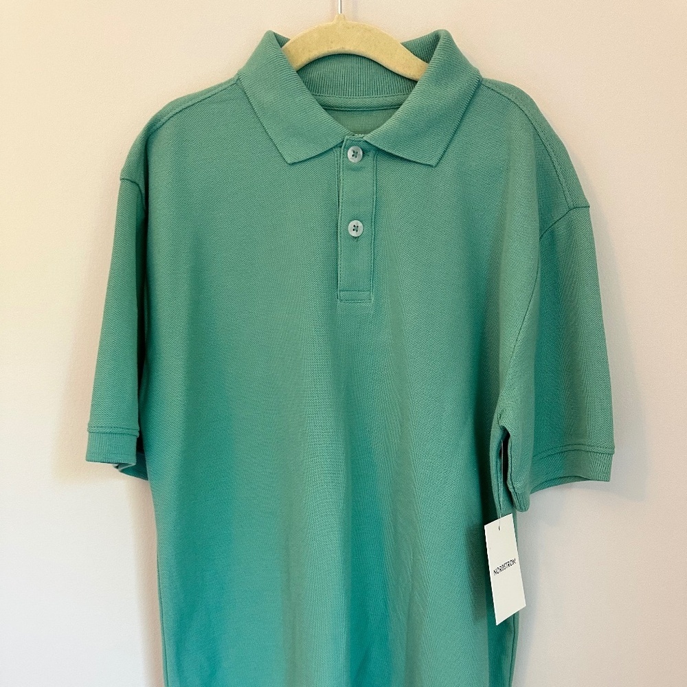 Nordstrom Boys Green Polo Shirt — New With Tags | Size Medium (8–10)